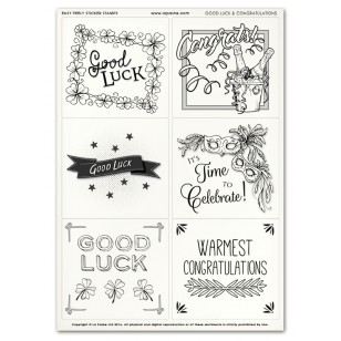 Easy Peely Sticker Stamps - Good Luck & Congratulations